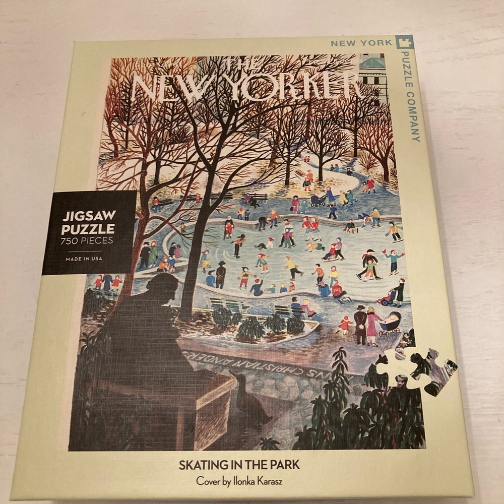 New Yorker 750 Piece Jigsaw Puzzle, Skating in the Park